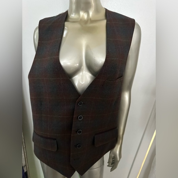 Ted Baker London Brown Checkered Vest - Picture 3 of 10